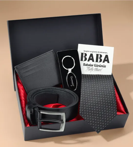 Özel Kutusunda Erkek Aksesuar Seti — detay