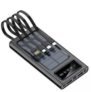 ED258 10000 mAh Güneş Enerjili (Dahili Kablolu) Powerbank