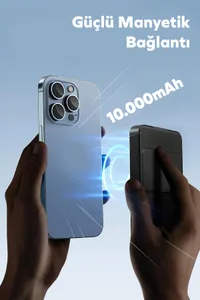 Woyax by Deji Magsafe Powerbank 10000 mAh Hızlı Taşınabilir Şarj Cihazı Beyaz