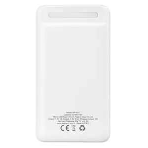 ED283   Hytech HP-W11 10000mAh Kablosuz Powerbank 2 Usb Port Beyaz Taşınabilir Pil Şarj Cihazı