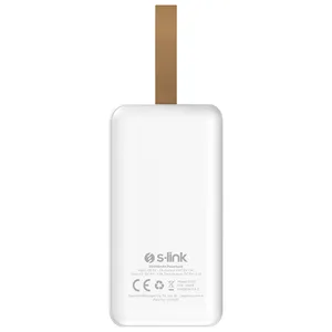 ED276  S-link G310 30000mAh 2*USB+Type-C+Micro Beyaz Taşınabilir Pil Şarj Cihazı Powerbank