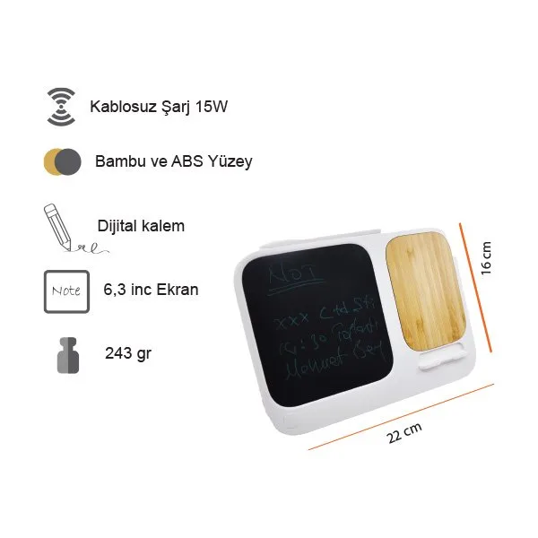 KABLOSUZ SARJ CİHAZI (BAMBU-LCD YAZIM TABLETİ) — detay
