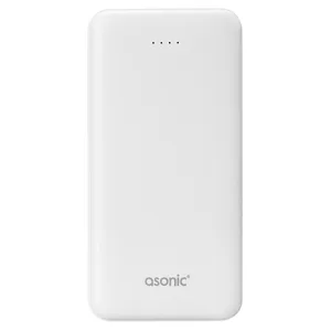 ED259   Asonic AS-P10 10000mAh Micro+Type-C+USB Beyaz Taşınabilir Pil Şarj Cihazı Powerbank
