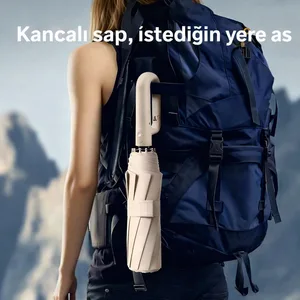 Rüzgâr Dayanımlı Su Geçirmez Kompakt Otomatik Halkalı Şemsiye