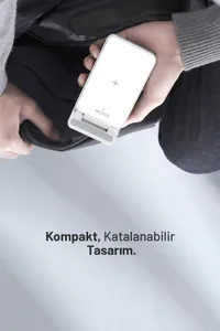 Woyax Wireless Kablosuz Şarj Standı Katlanabilir Huawei Watch iPhone Android Telefon Saat Kulaklık Uyumlu