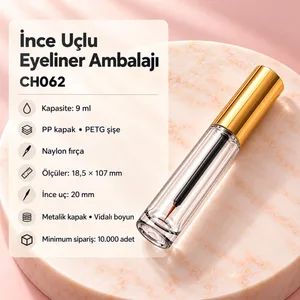 İnce Uçlu Fırçalı Eyeliner Ambalajı 9 ml