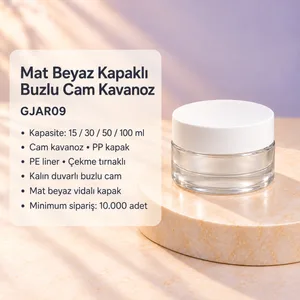 Mat Beyaz Kapaklı Buzlu Cam Kavanoz