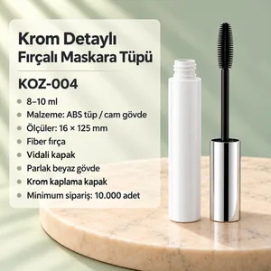 Krom Detaylı Fırçalı Maskara Tüpü 8–10 ml
