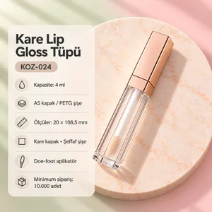 Kare Tasarımlı Lip Gloss Tüpü 4 ml