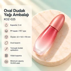 Oval Dudak Yağı Ambalajı 5 ml