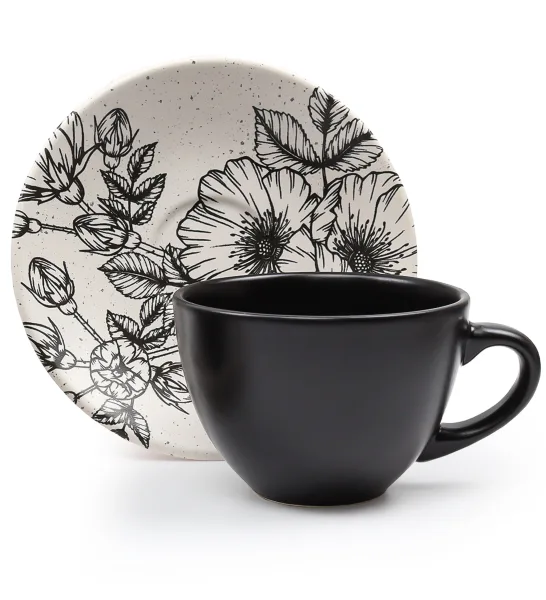 2'li Fincan & French Press & Beta Tea Bitki Çayı Hediye Seti — detay