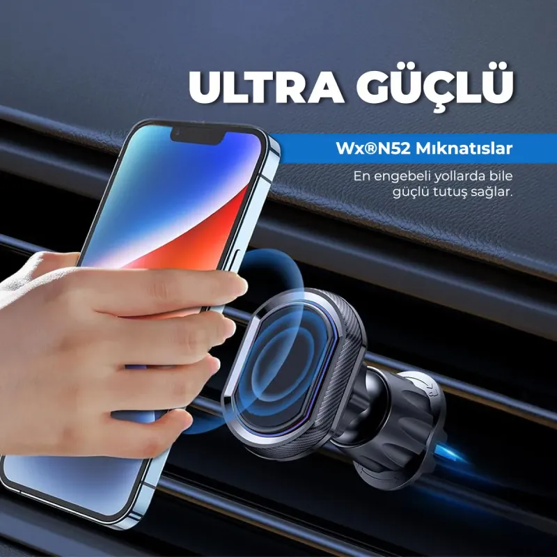 Woyax Güçlü Mıknatıslı Kancalı Araç İçi Telefon Tutucu - Havalandırma Araba Telefon Tutacağı — detay